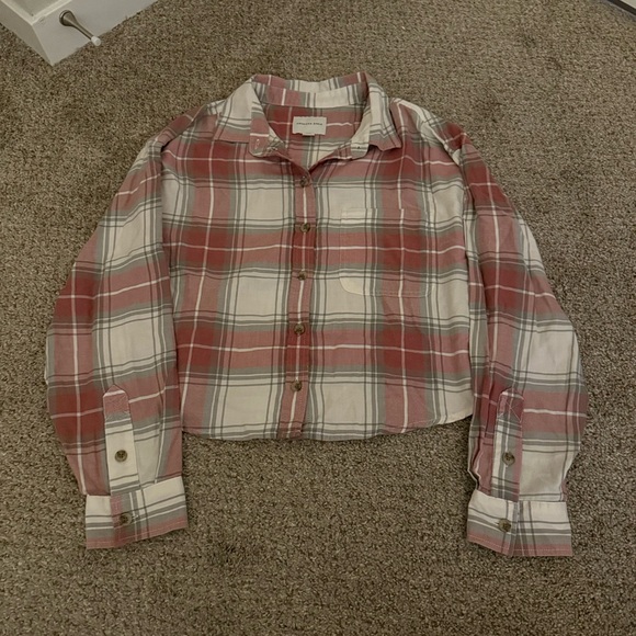 American Eagle Flannel Button-Up Shirt - Picture 3 of 5